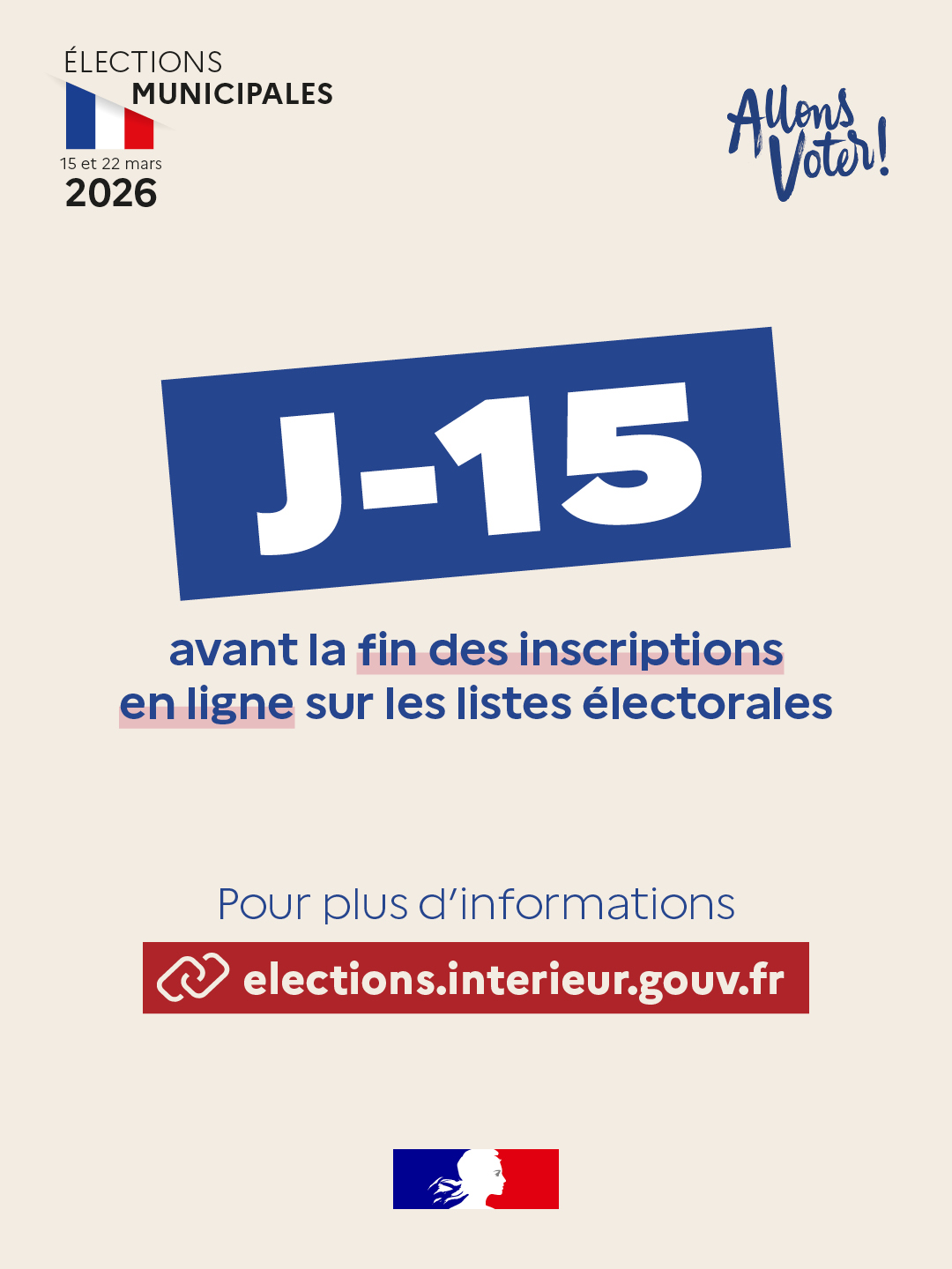 N’oubliez pas de vous inscrire sur les listes électorales !